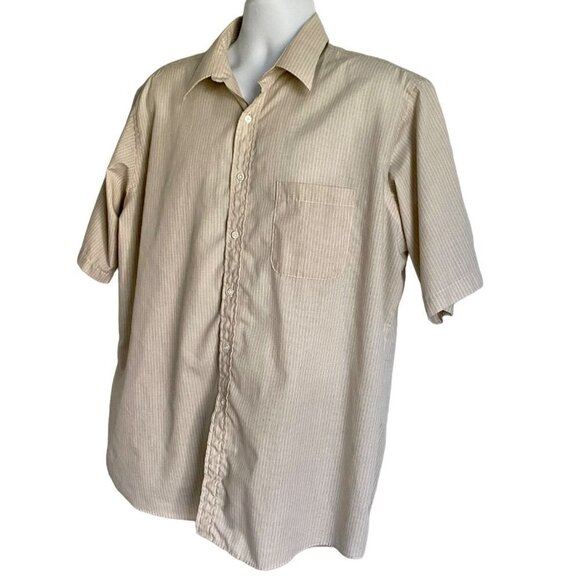 Towncraft Short Sleeve Button Down Shirt Neck 17 - Picture 4 of 9